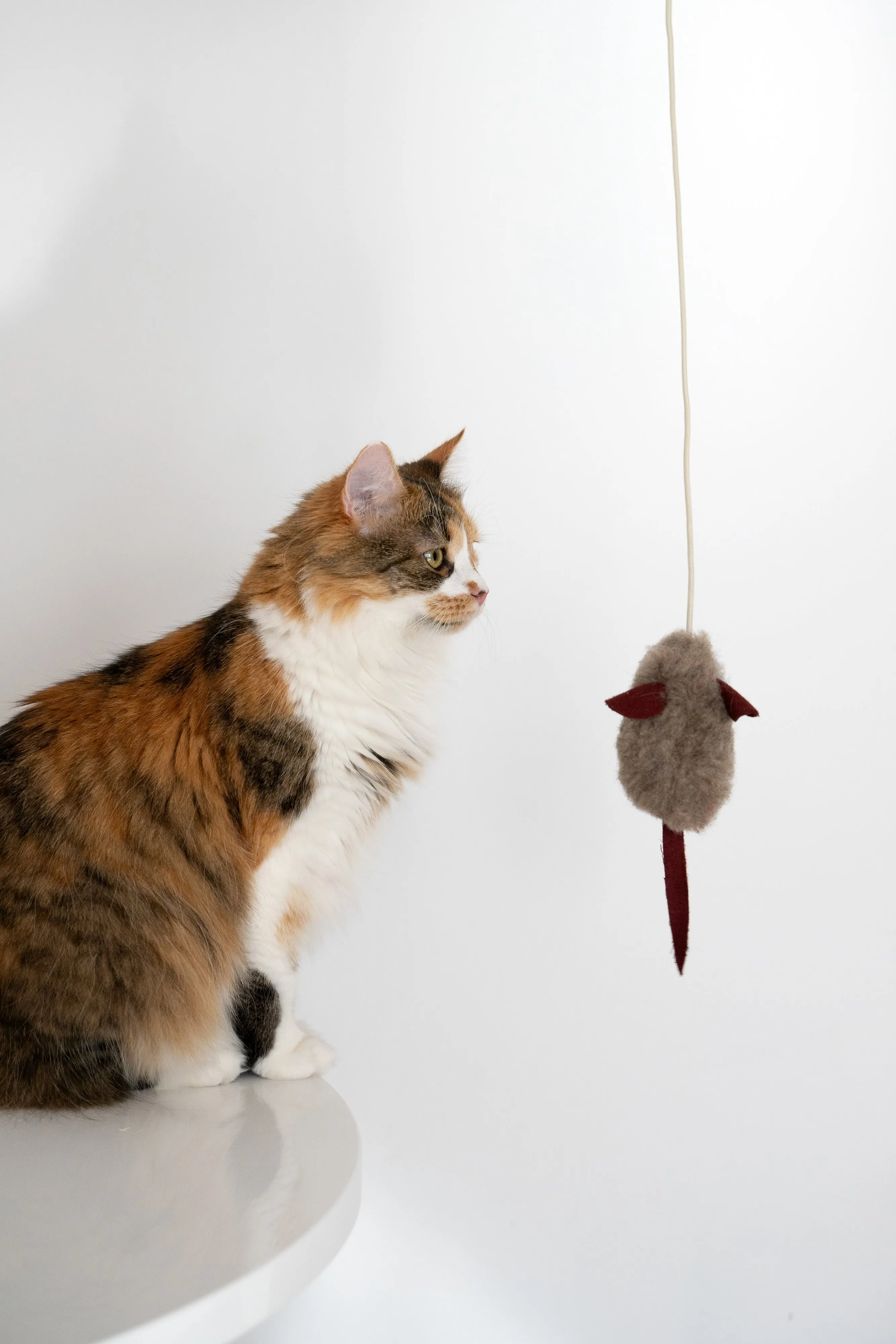 Natural Sheepskin Cat Toy: Mouse