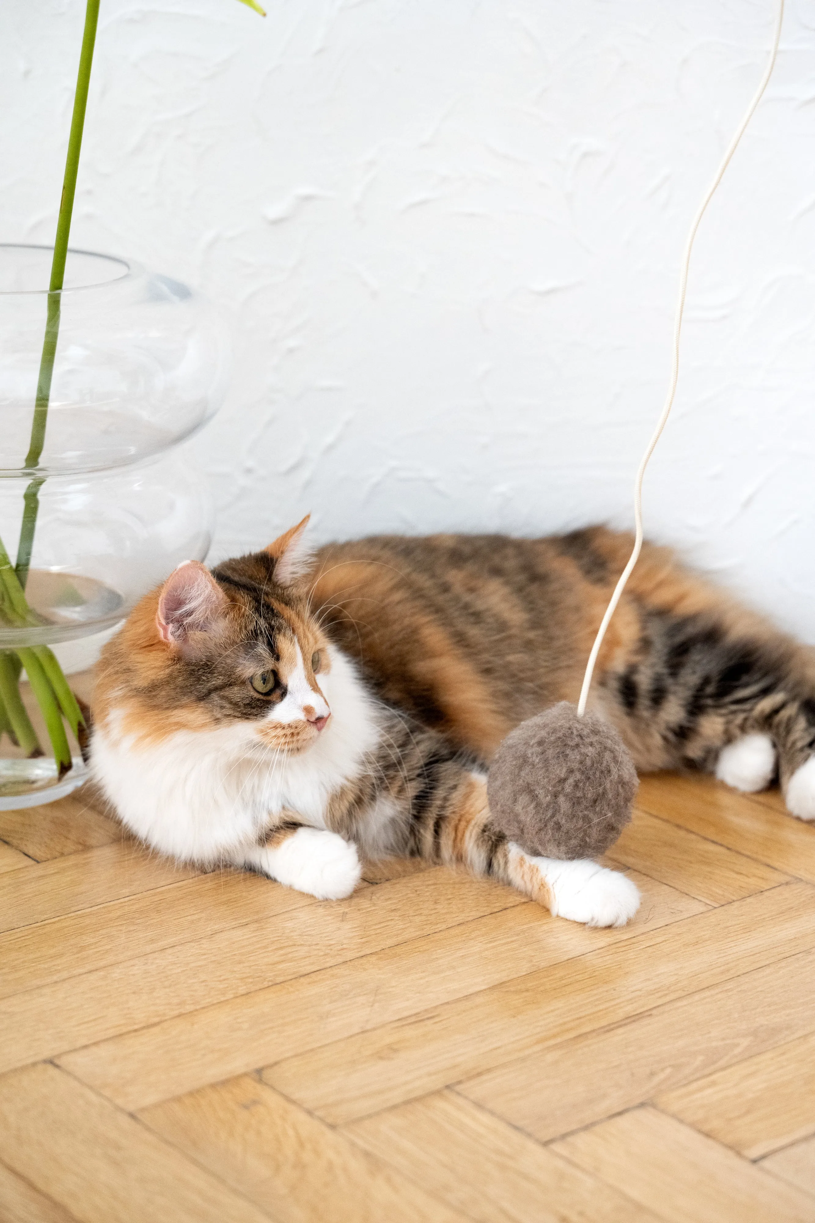 Natural Woolen Cat Toy: Ball