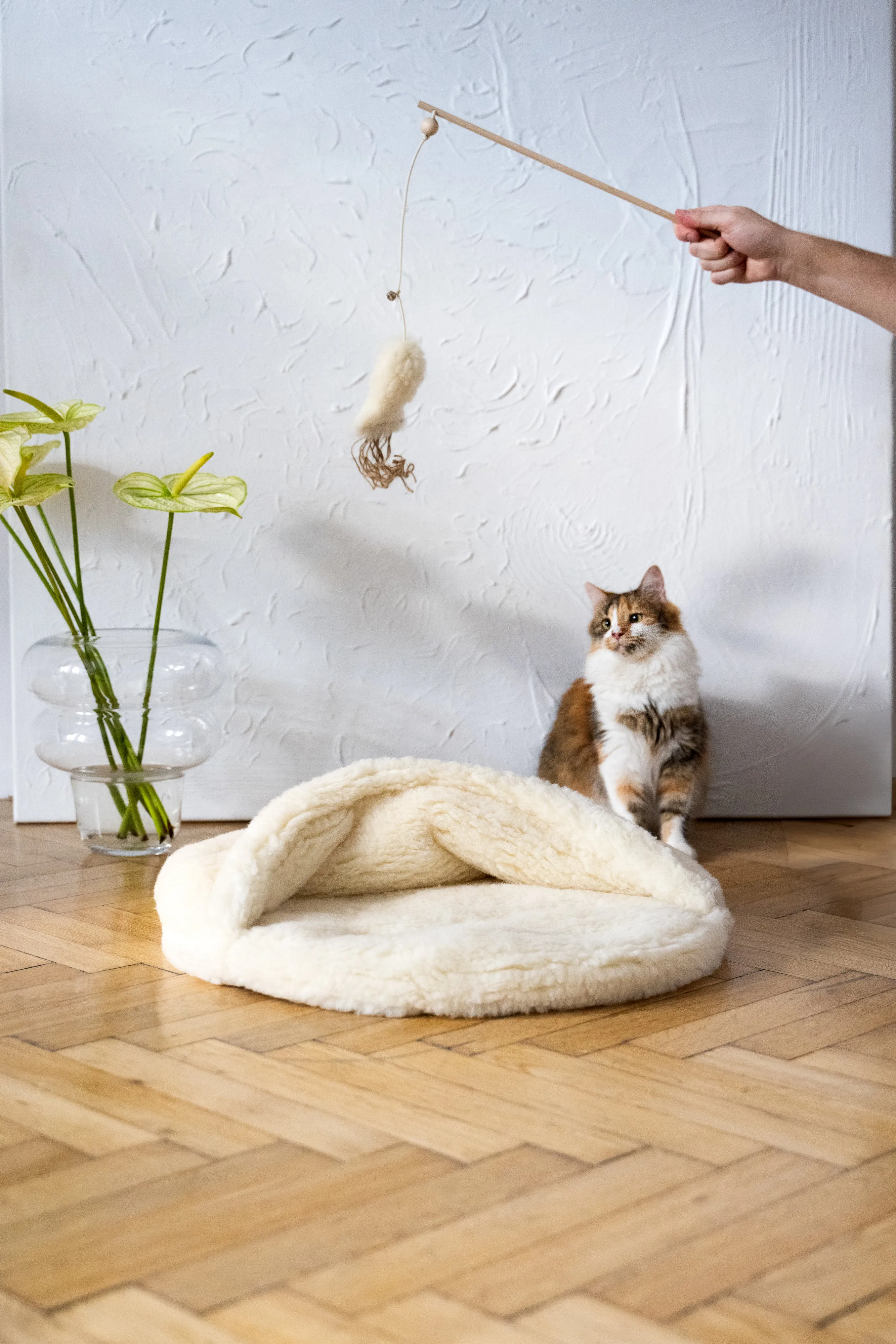 Natural Woolen Cat Toy: Fish