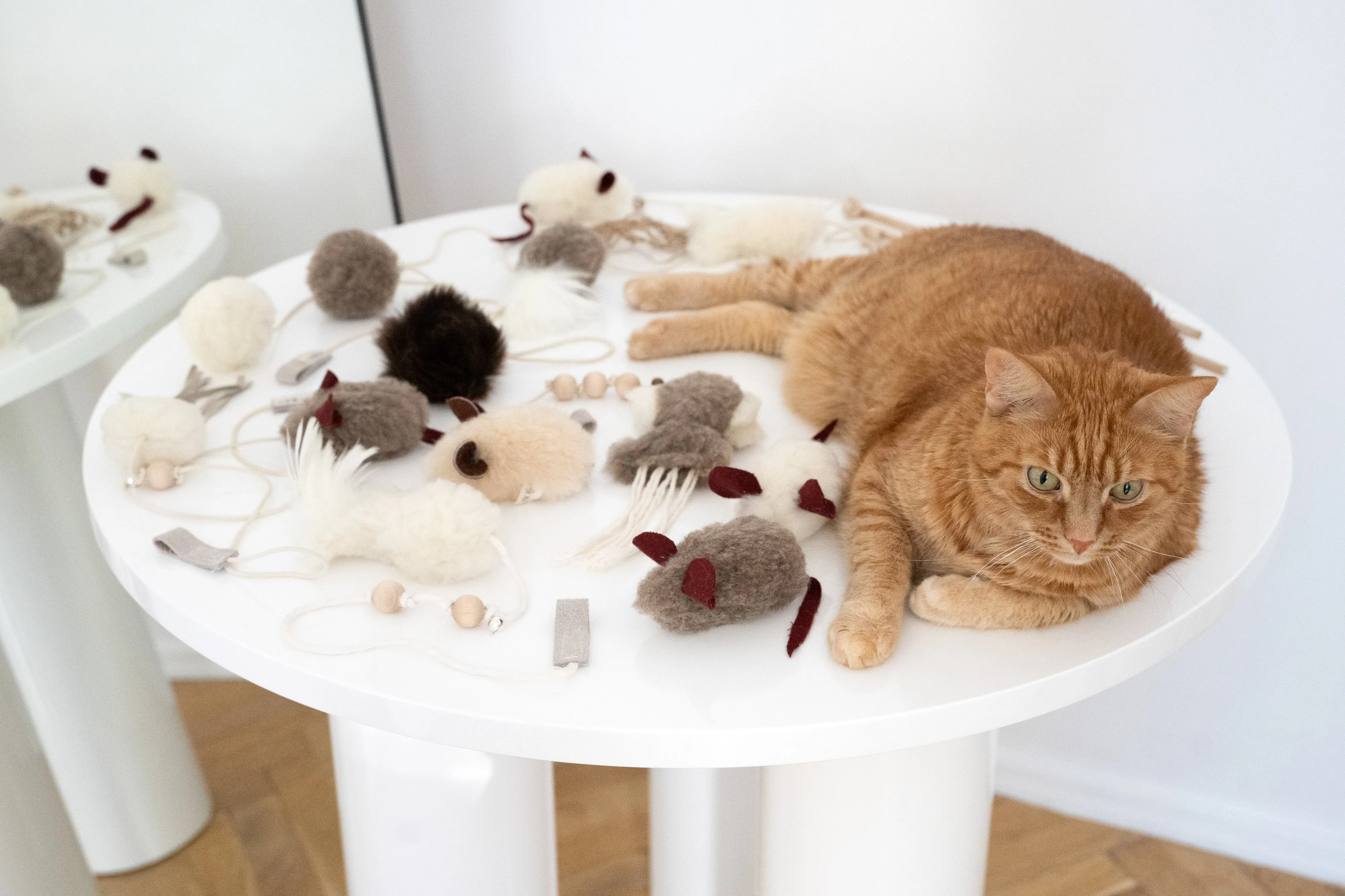 Natural Woolen Cat Toy: Mouse