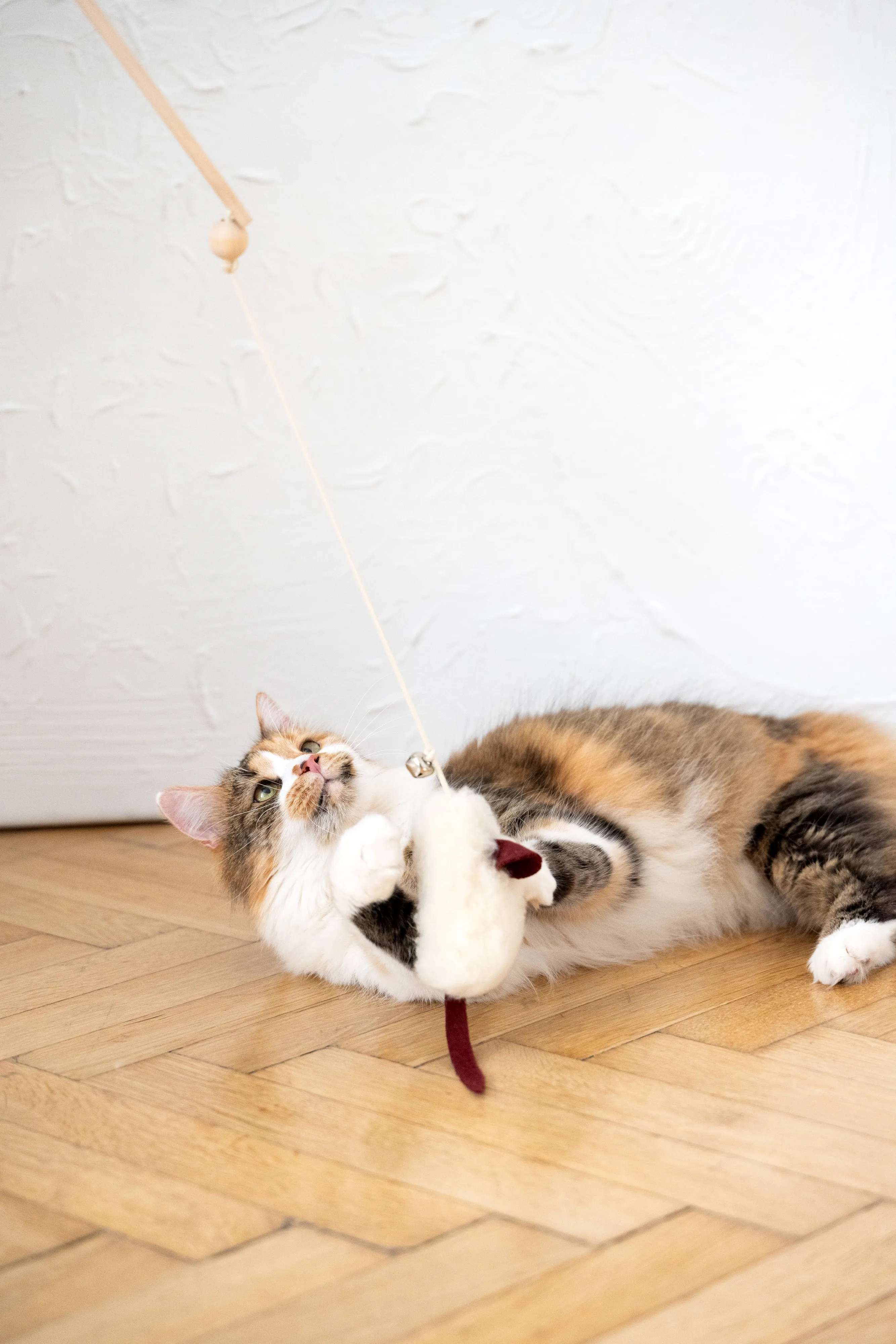 Natural Woolen Cat Toy: Mouse