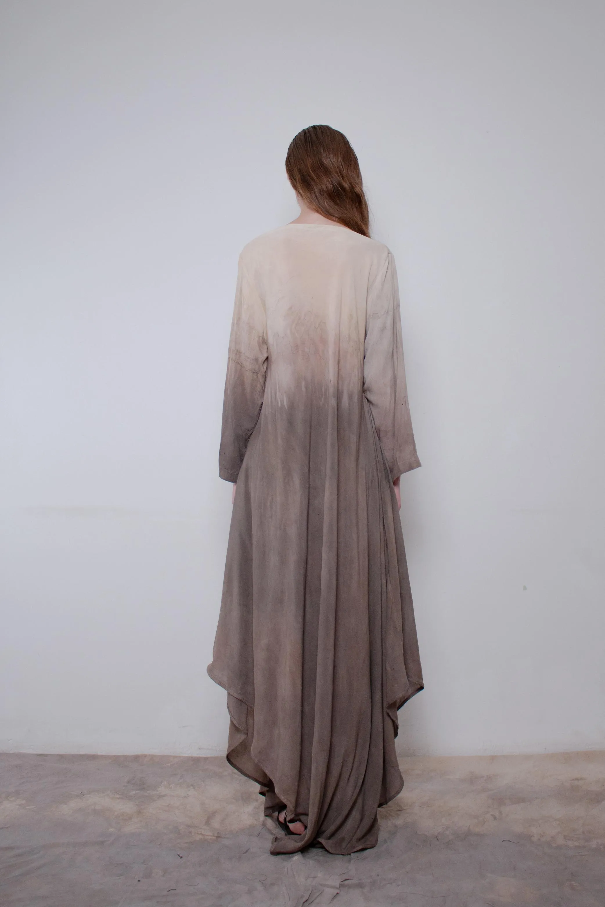 Naturally Dyed Dark Cotton Voile Dress