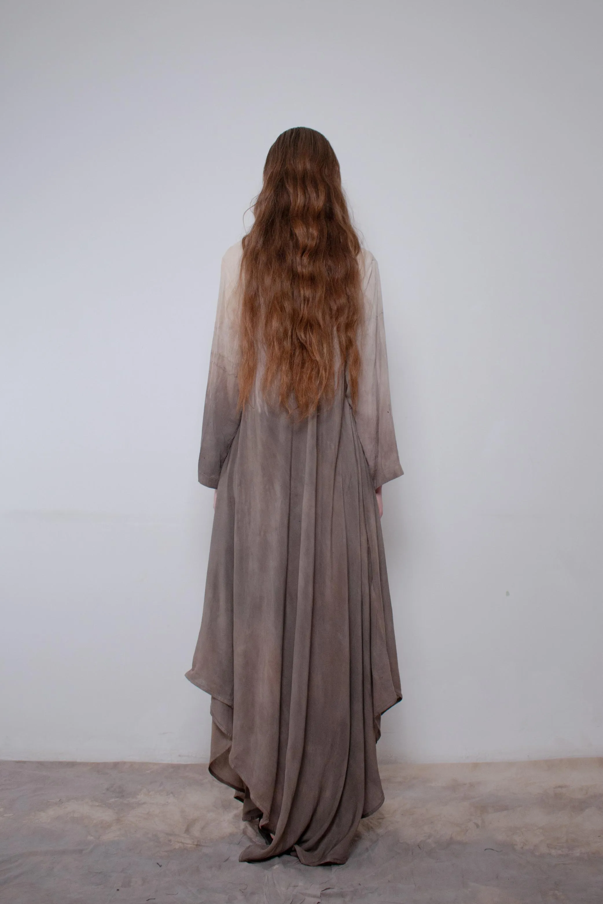 Naturally Dyed Dark Cotton Voile Dress