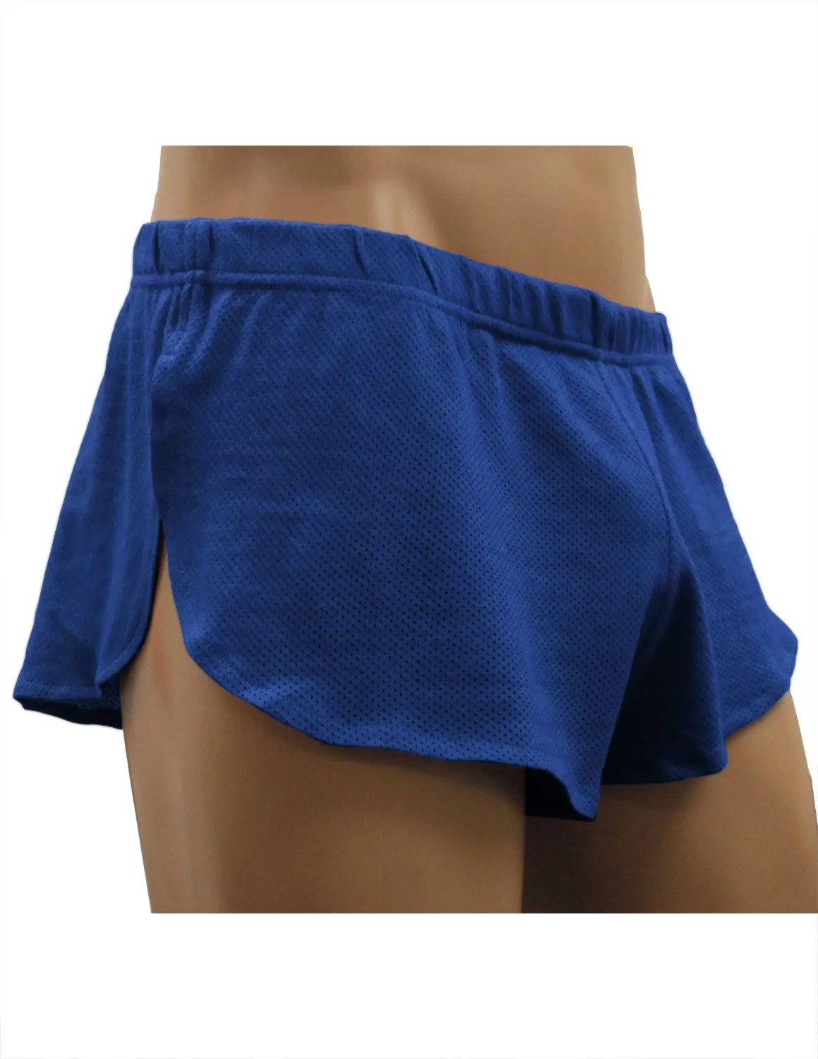 NDS Wear Mens Cotton Mesh Side Split Short Royal Blue