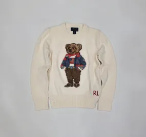 Nwt Kids Polo Ralph Lauren GIRLS Bear Knit Sweater (2T-7T)