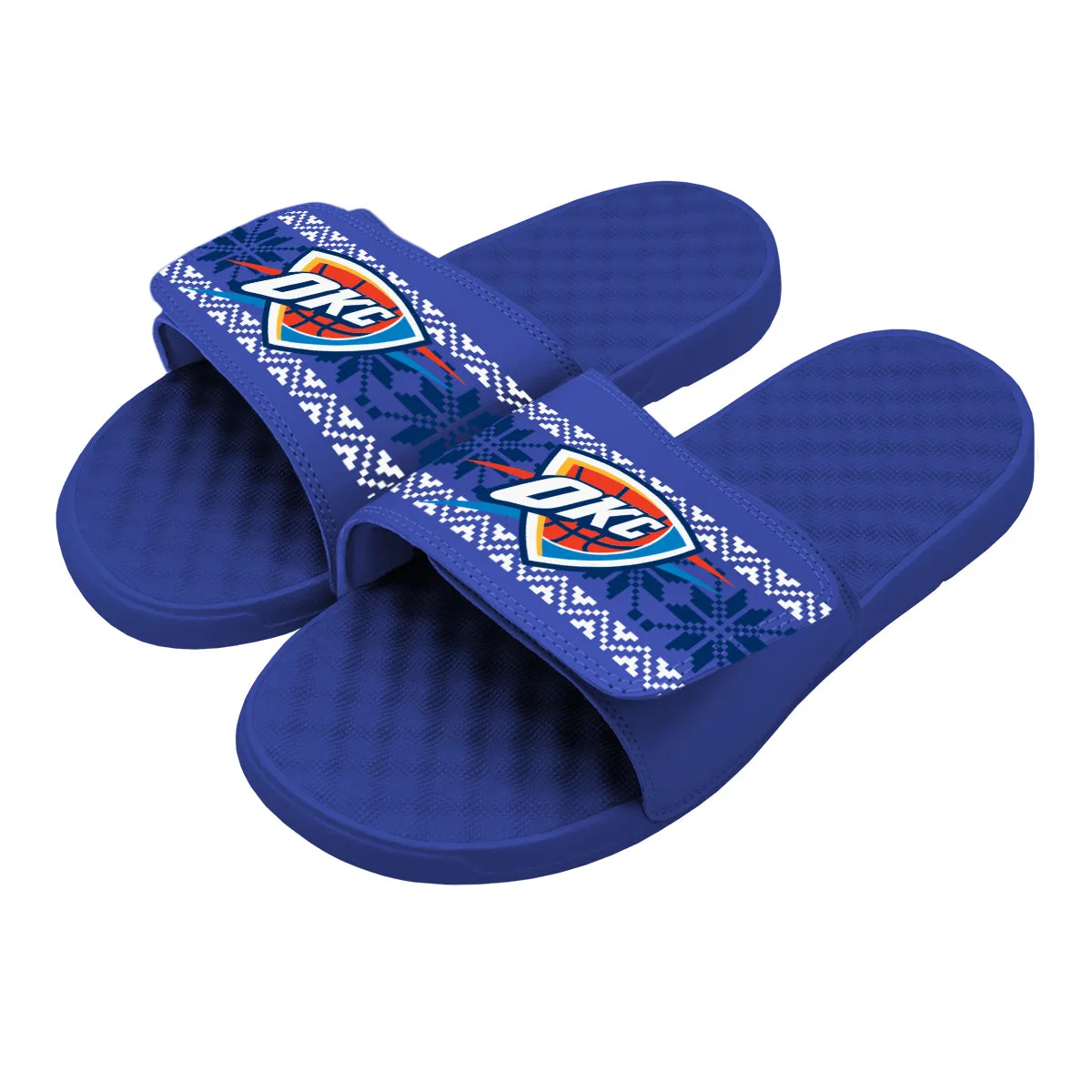 Oklahoma City Thunder Ugly Sweater Slides