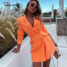 Orange Hot Business Suit Dress