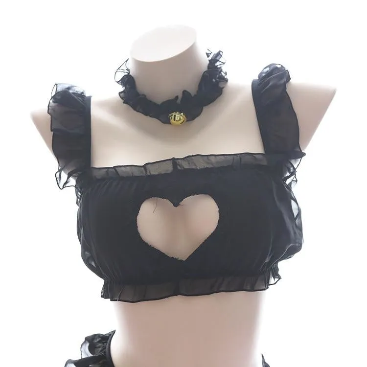 Peekaboo Heart Lingerie Set