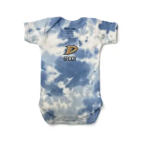 Personalized Anaheim Ducks Secondary Tie Dye Bodysuit