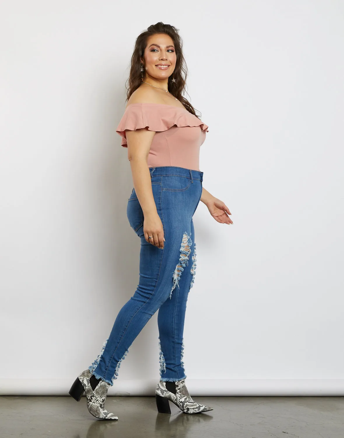 Plus Size Kaylie Off-The-Shoulder Bodysuit