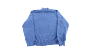 Polo by Ralph Lauren Embroidered Logo Blue Zip Up Sweater