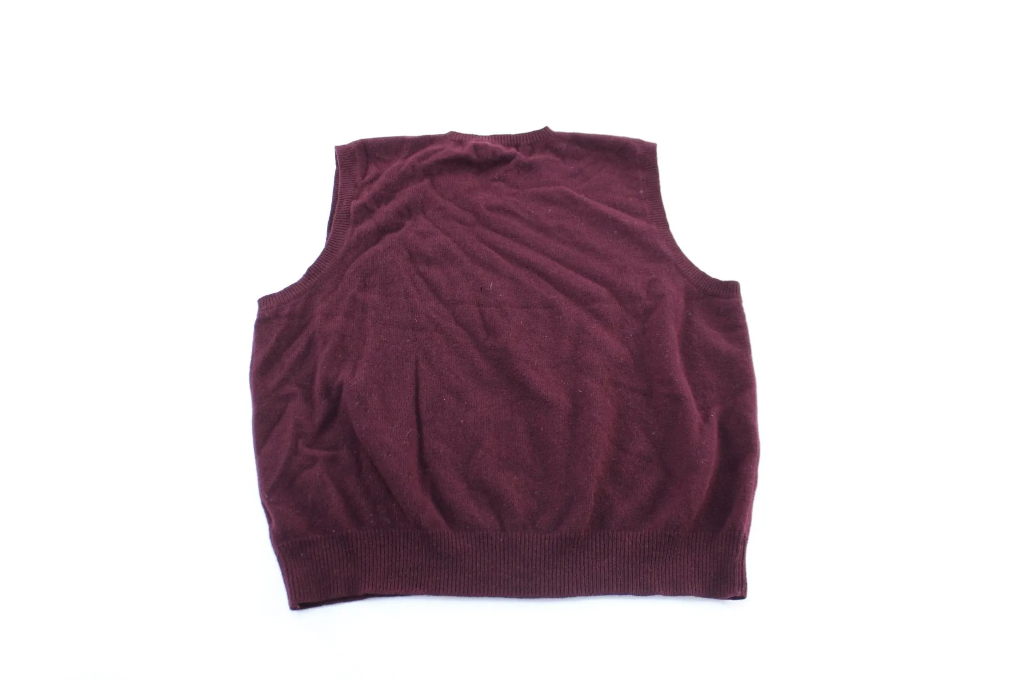 Polo by Ralph Lauren Embroidered Logo Burgundy Sweater Vest