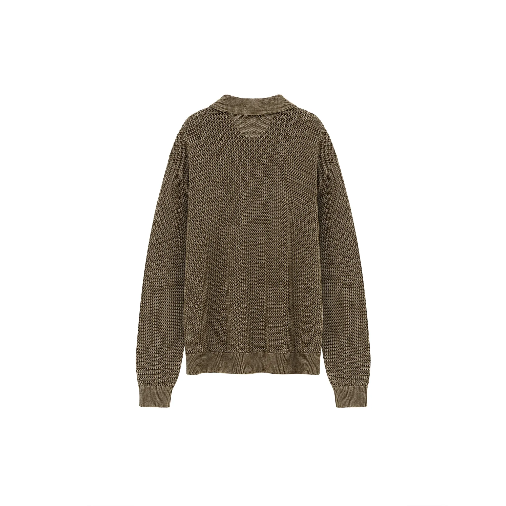 Polo Neck Loose Knit Sweater