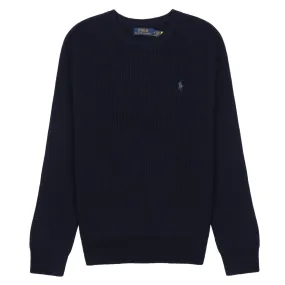 Polo Ralph Lauren Merino Wool Rib Creneck Sweater Hunter Navy