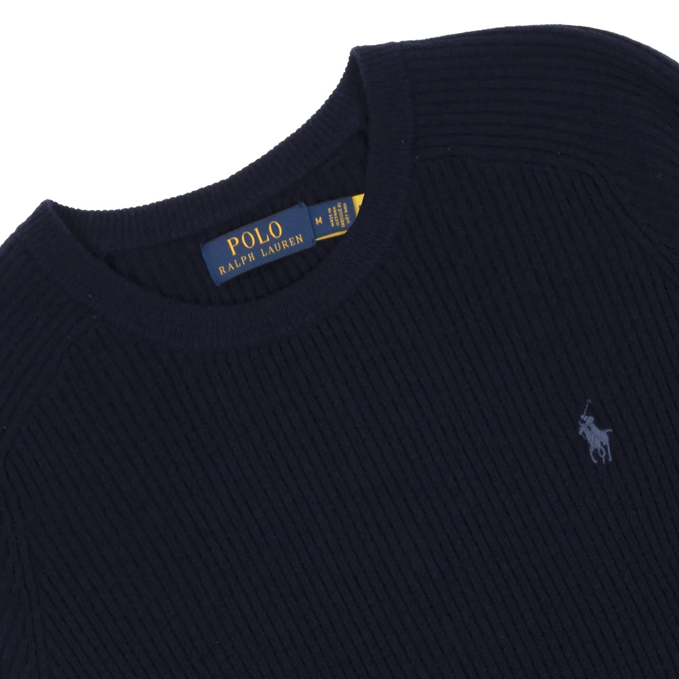 Polo Ralph Lauren Merino Wool Rib Creneck Sweater Hunter Navy