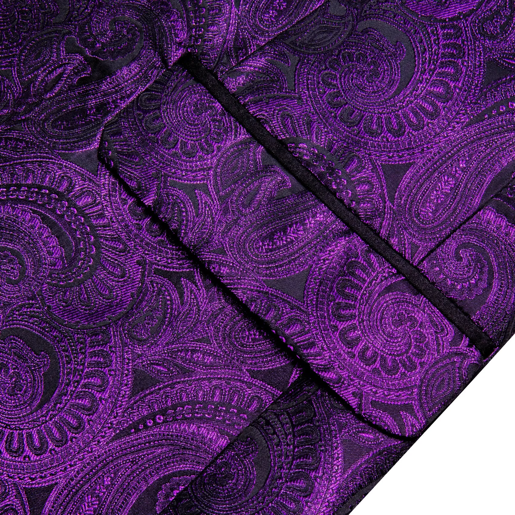 Purple Black Paisley Men's Suit