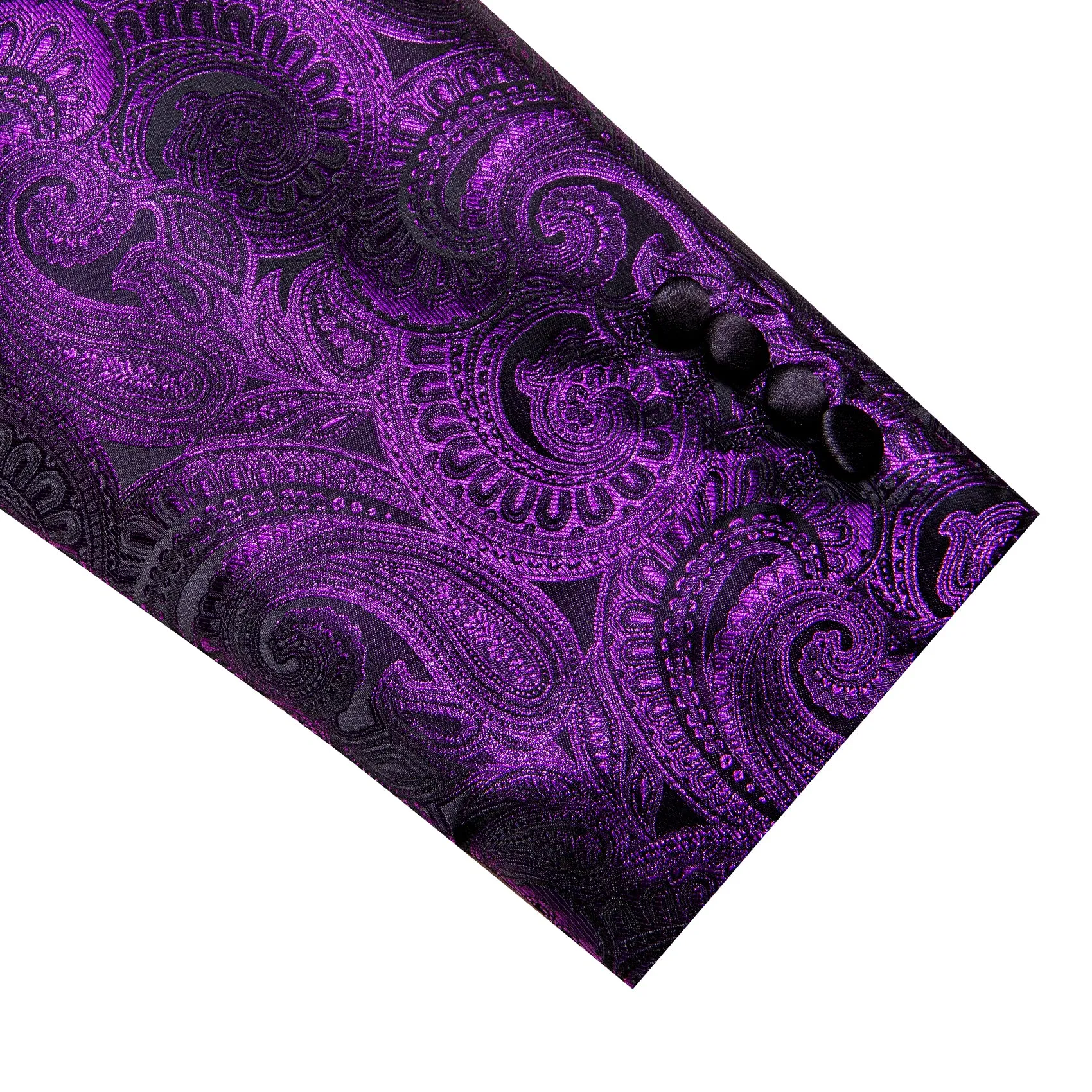 Purple Black Paisley Men's Suit