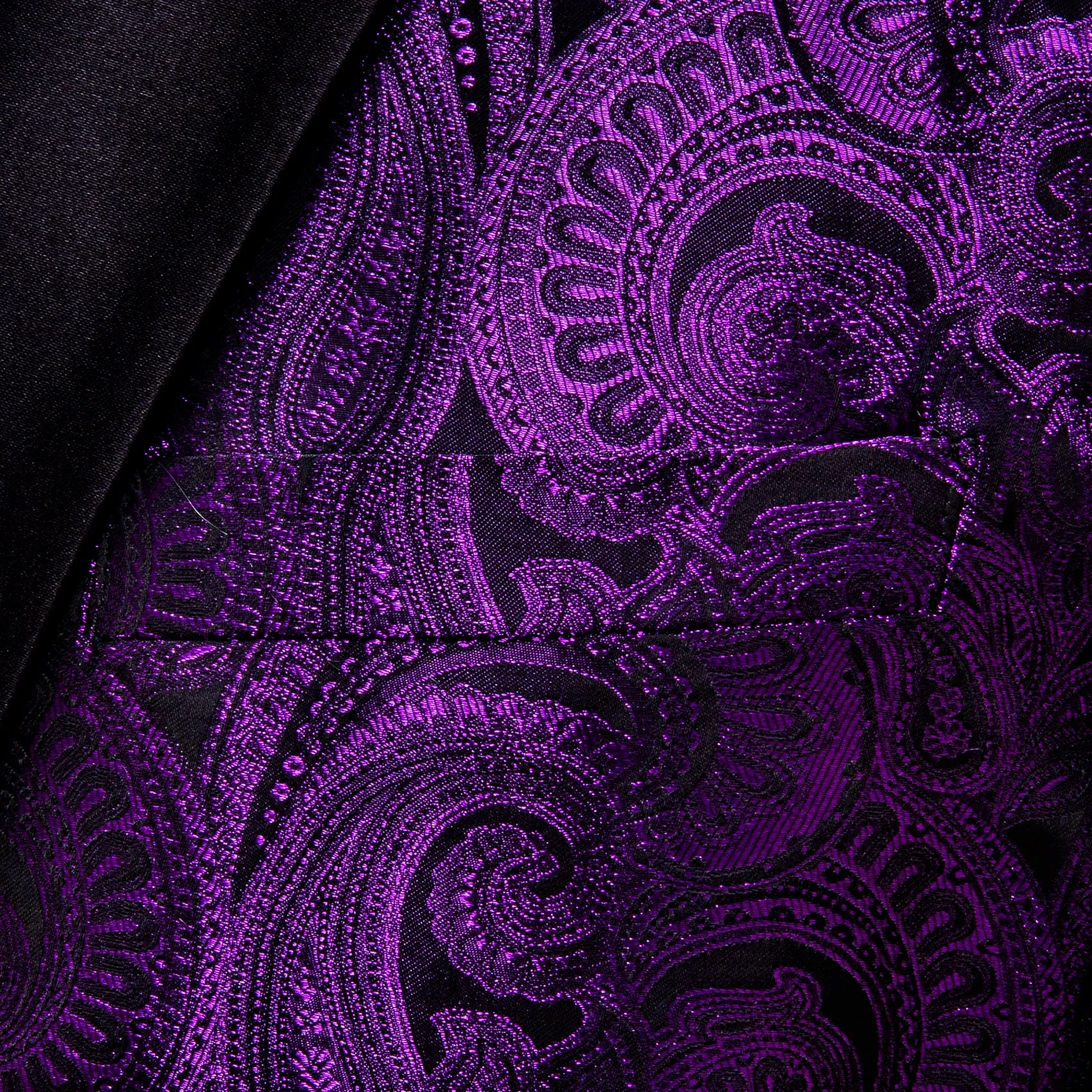 Purple Black Paisley Men's Suit