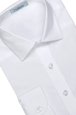 "Essentials" Kids White Laydown Dress Shirt