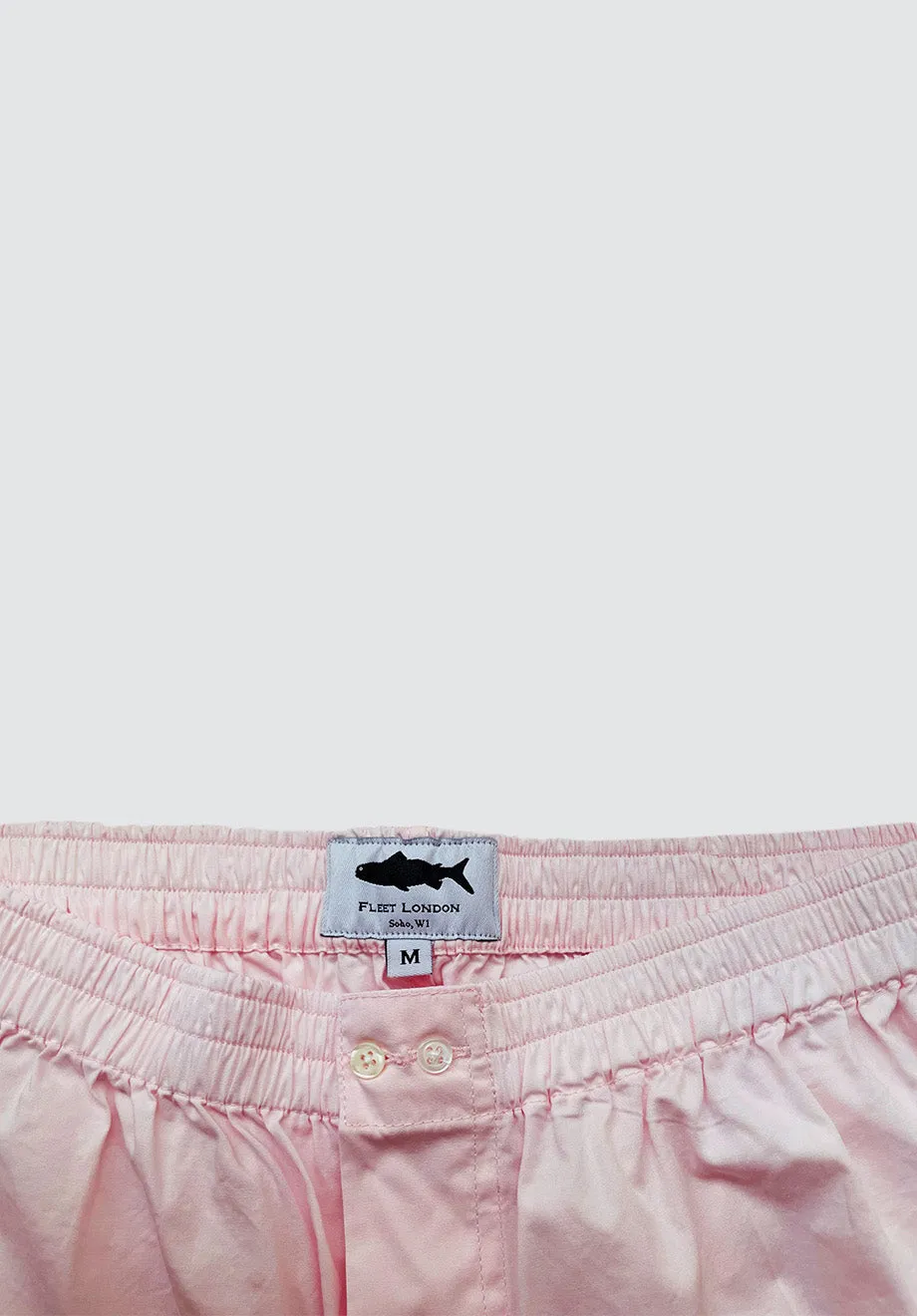 Salmon Pink Cotton Boxer Shorts