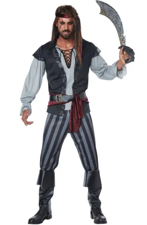 Scallywag Pirate Plus Size Mens Fancy Dress Costume