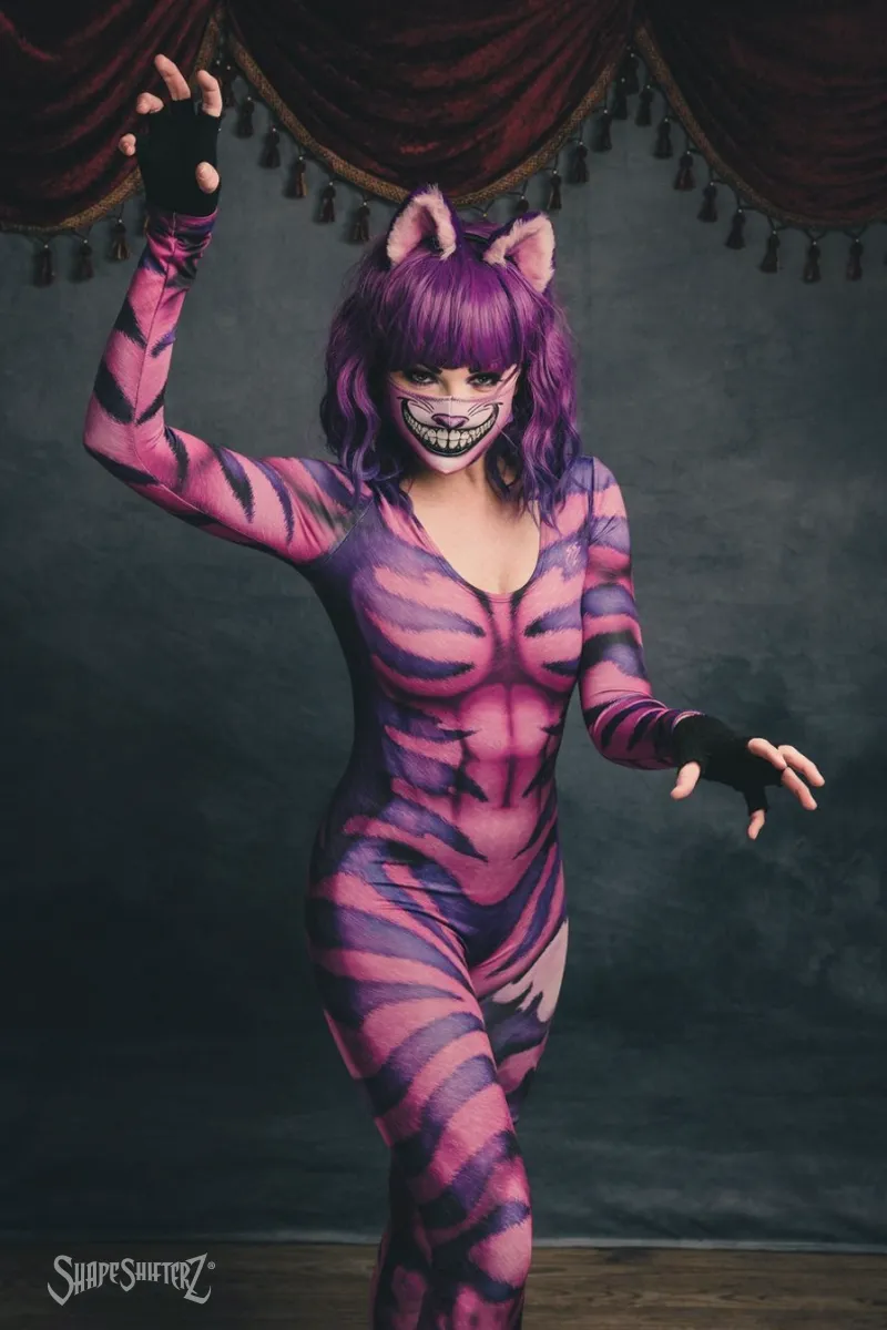 ScoopNeck, PullUp, Pink/Purple Cheshire Catsuit/Bodysuit - Cosplay | Athletics | Performance