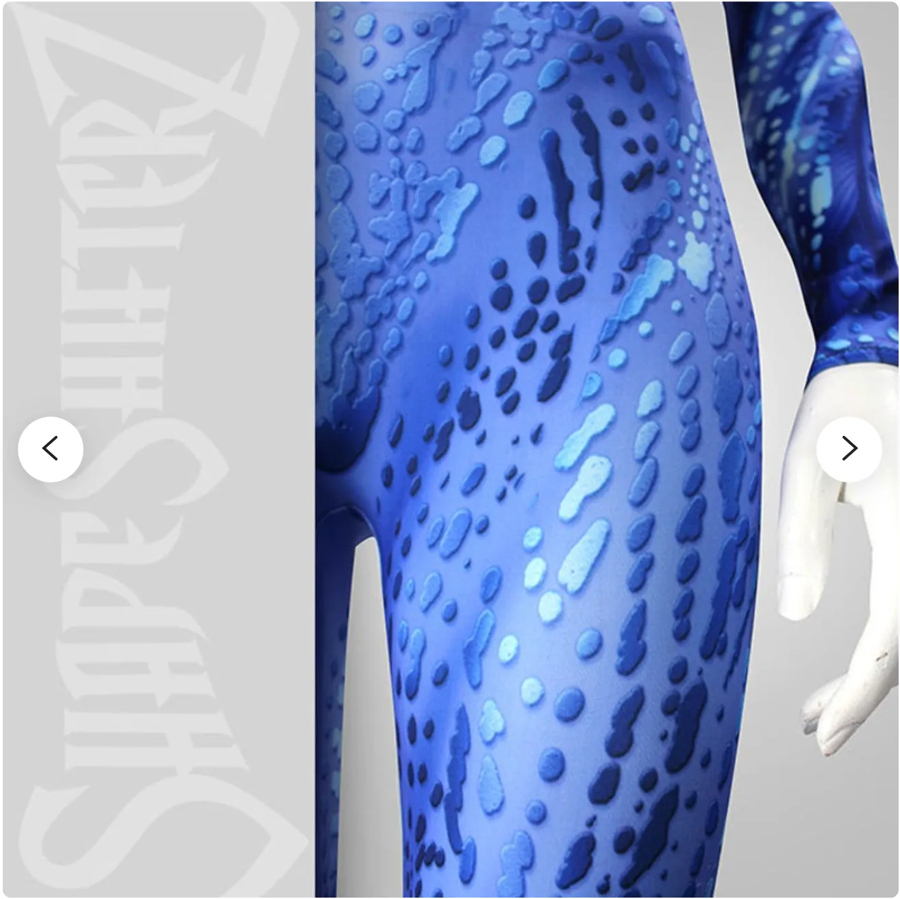 Sea Creature High Collar Bodysuit with Zipper in the Back