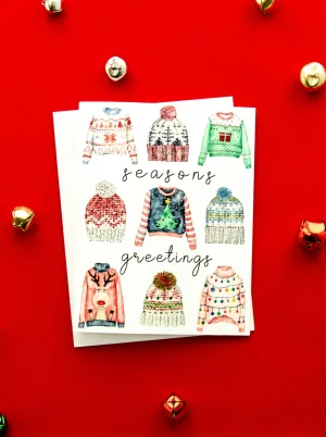 Seasons Greetings Sweater Holiday Card