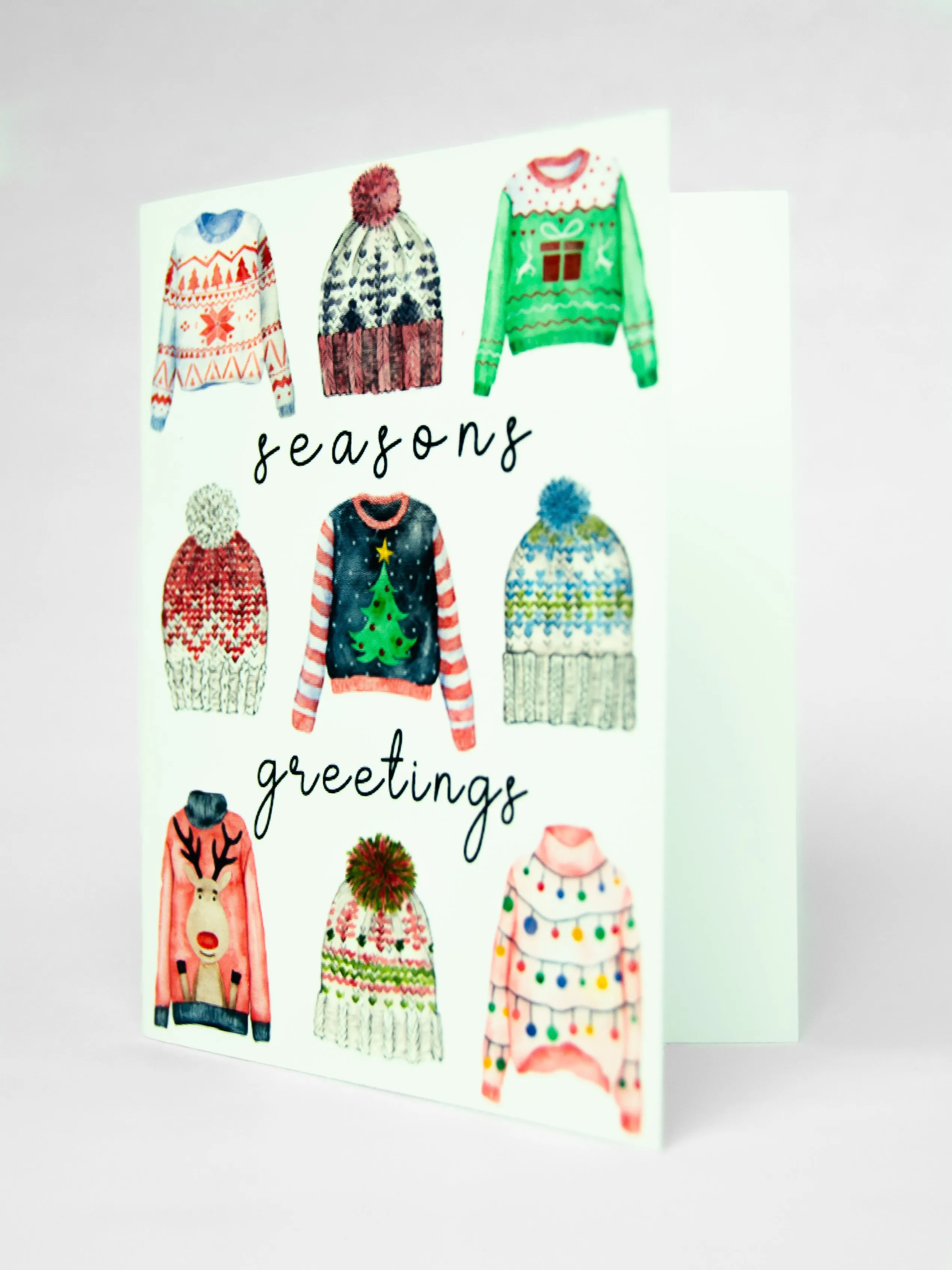 Seasons Greetings Sweater Holiday Card