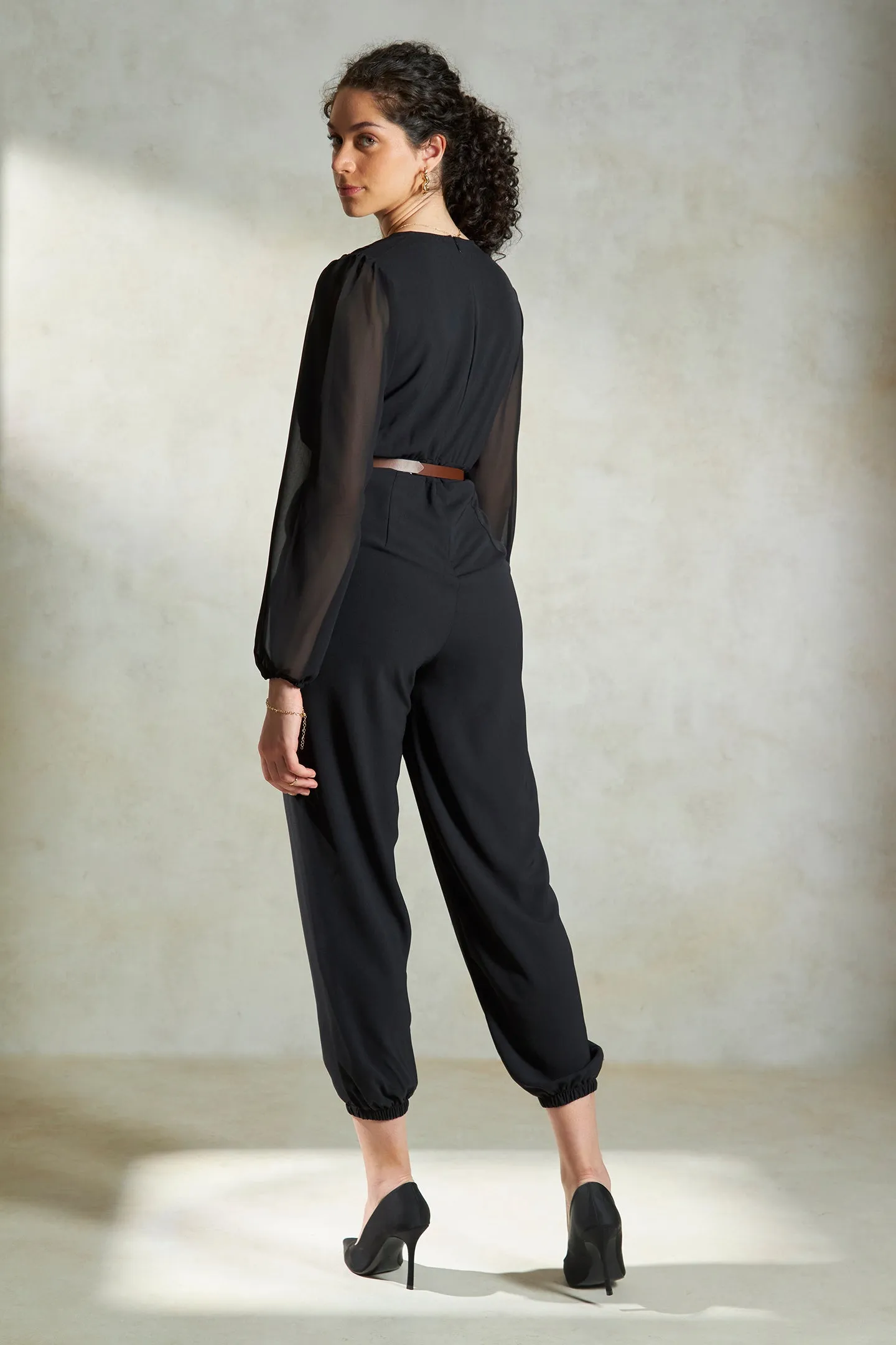 Seren|Overlap Detail Jumpsuit