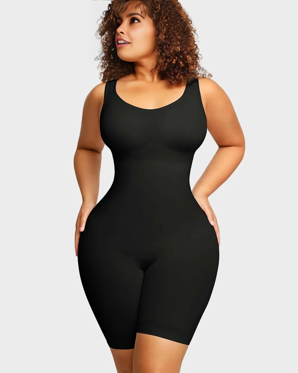 SheCurve® Seamless Sculpting Mid Thigh Bodysuit