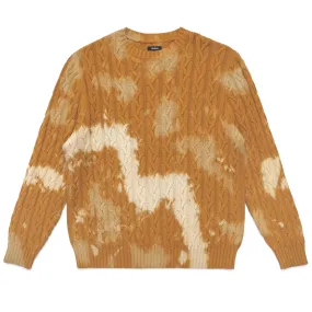 Shibori Cableknit Sweater Saffron - 2024