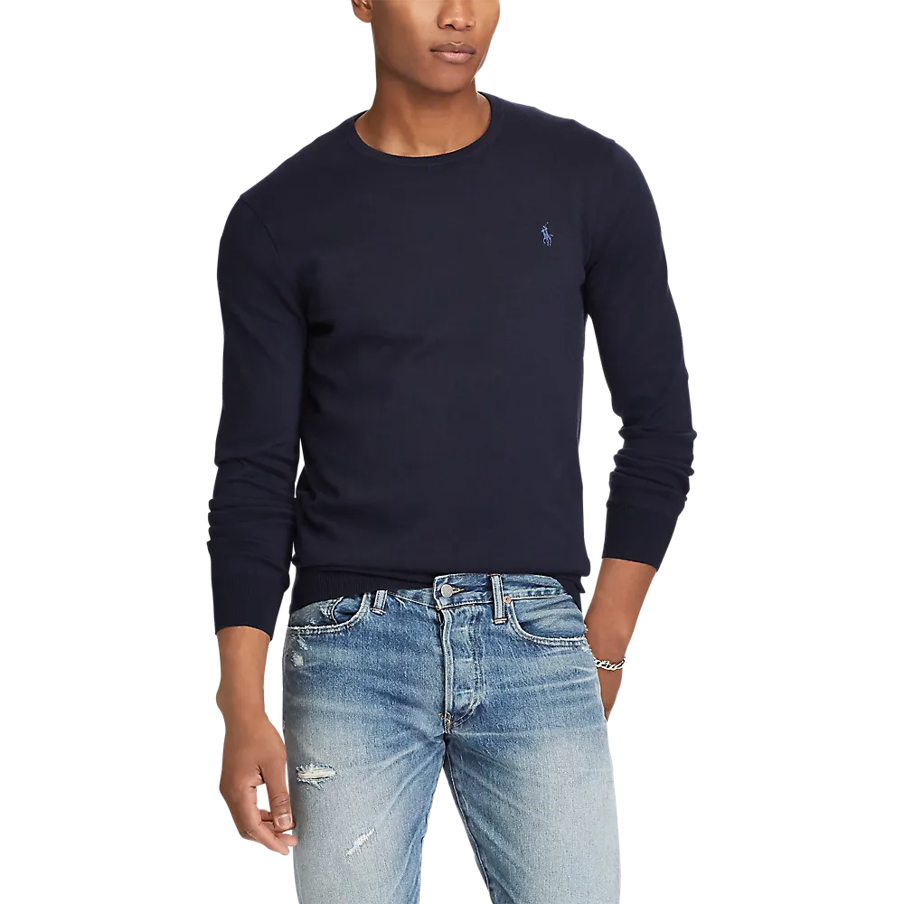 Slim Fit Cotton Sweater - Hunter Navy