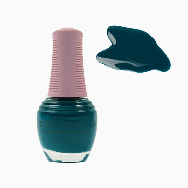 Sparitual Nourishing Lacquer Polish - Royal Treatment - Teal Creme - 15ML