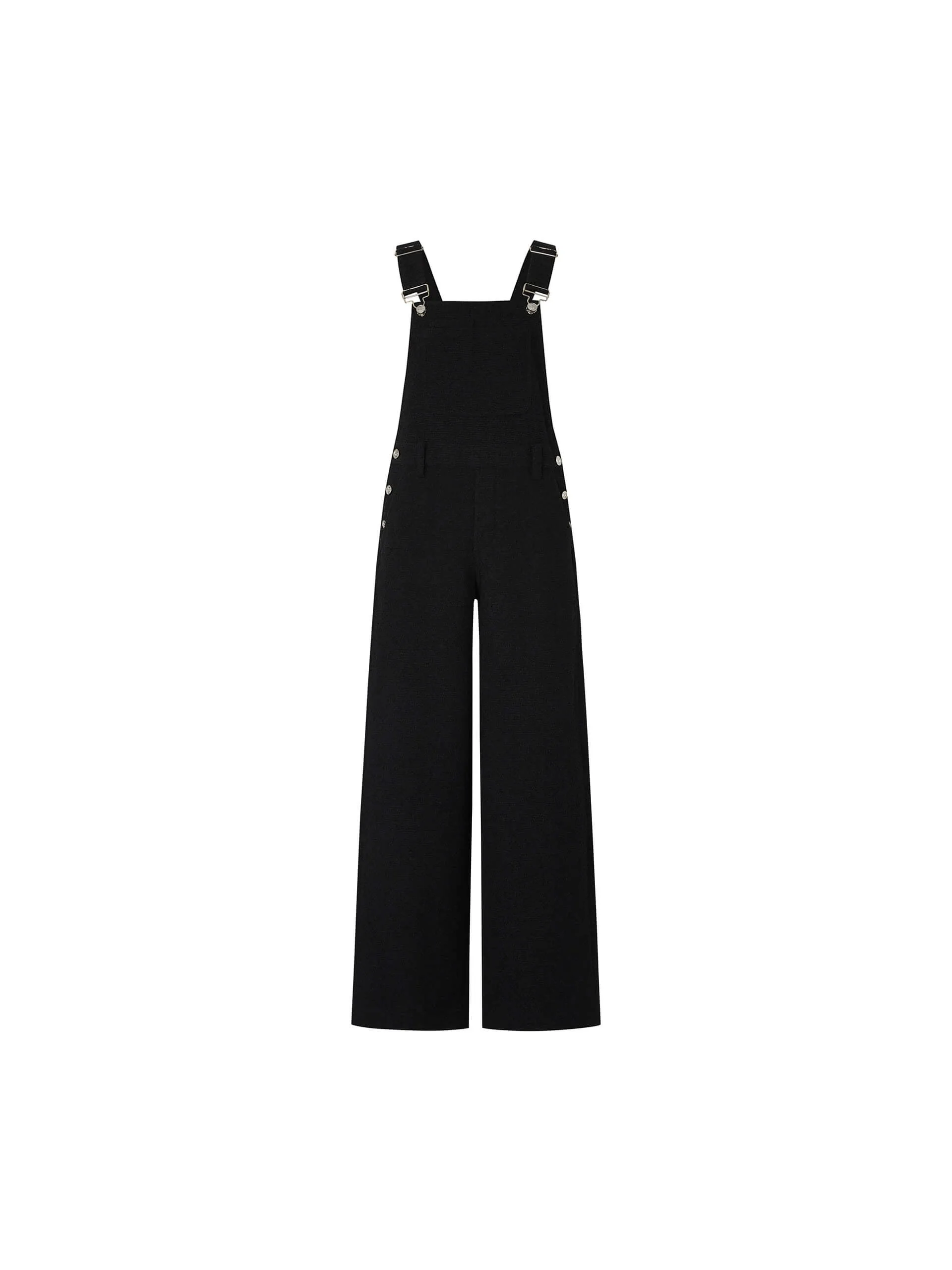 Straight Leg Textured Jumpsuit