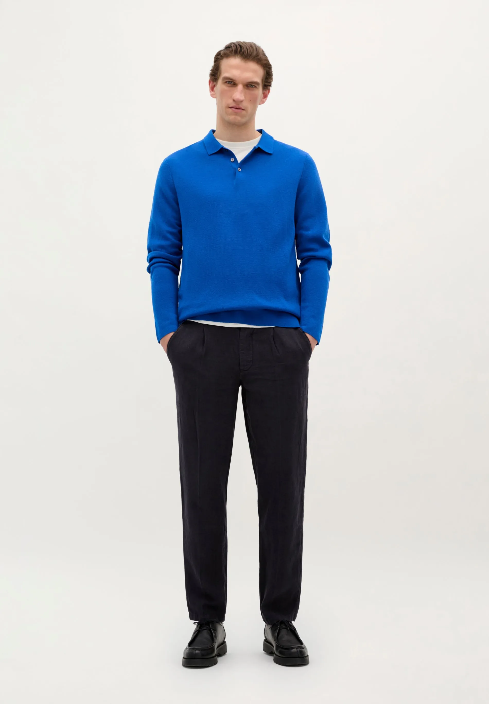 SWEATER WITH POLO SHIRT COLLAR