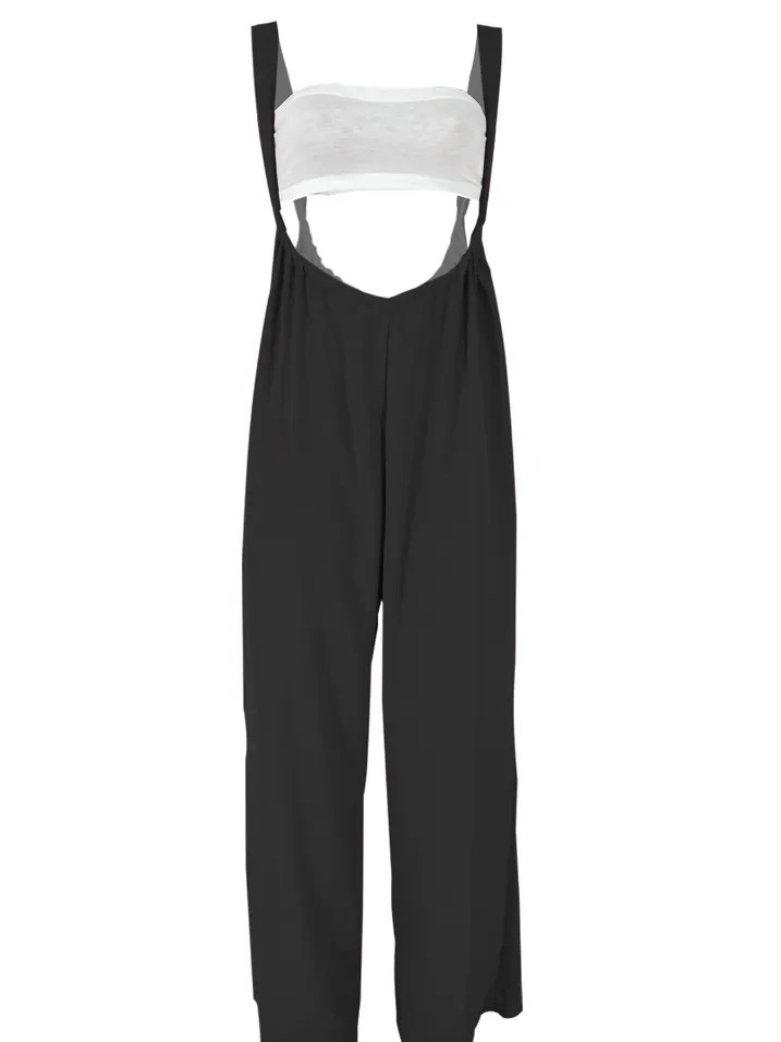 TEEK - Black Cami Drawstring Jumpsuit Set