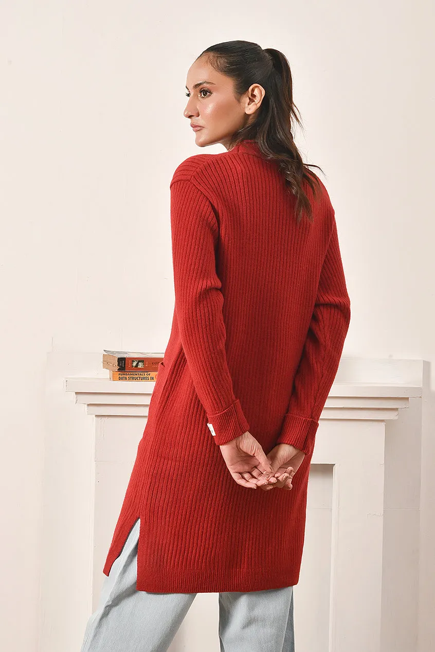 The Crimson Classic Button Cardigan