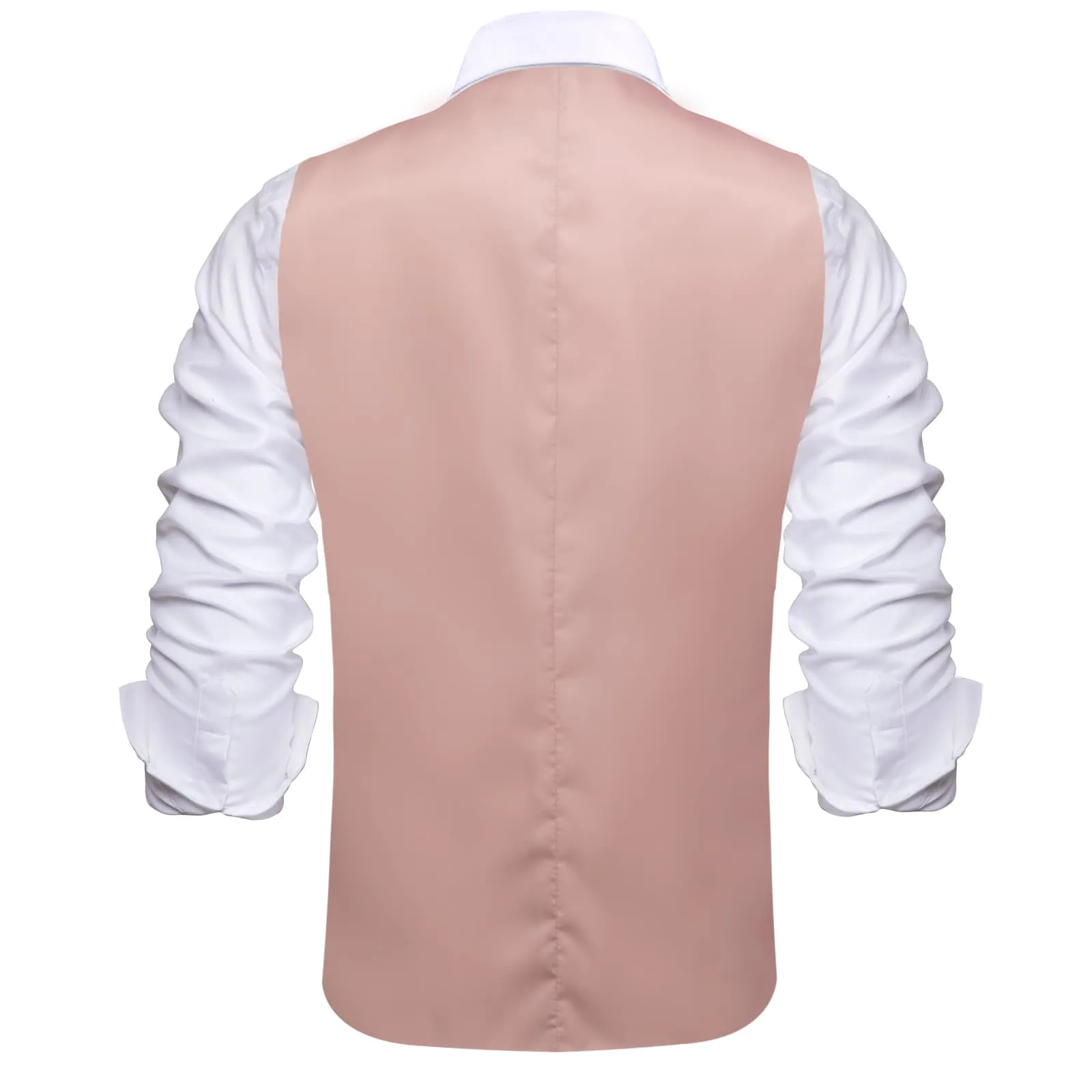 Ties2you Layered Waistcoat Splicing Grey Light Pink Collar Vest for Men Formal