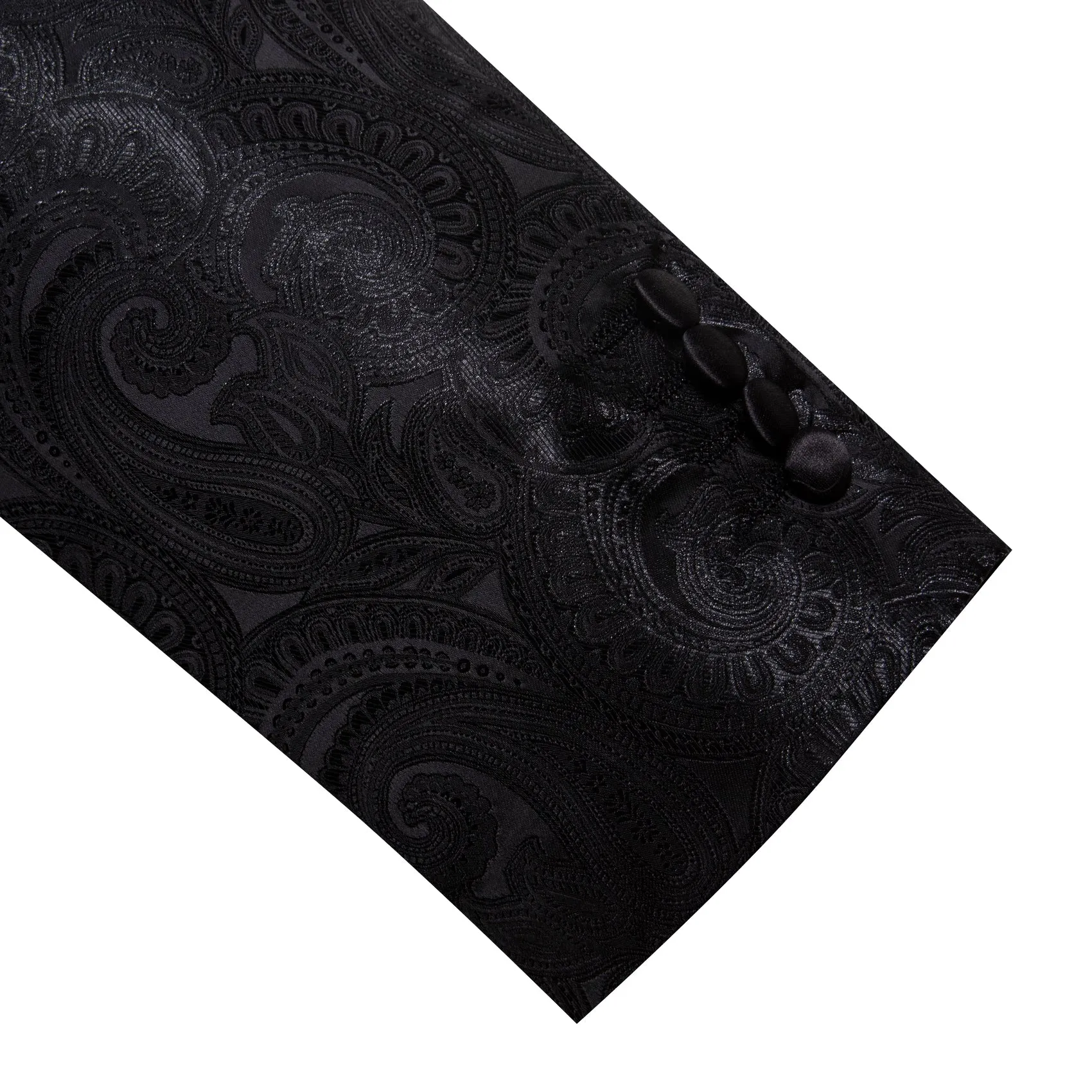 Ties2you Shawl Collar Suit Black Paisley Woven Silk Men's Formal Suit