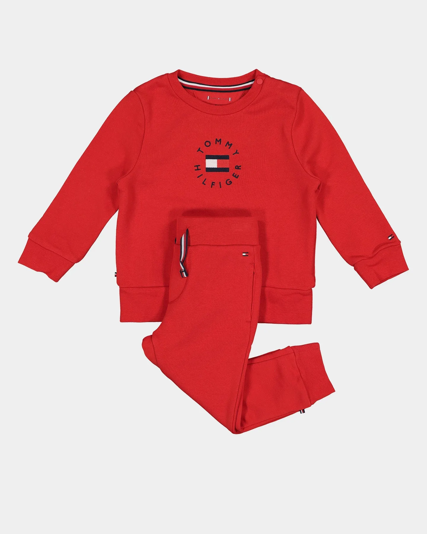 Tommy Hilfiger Infant Heritage Logo Set Deep Crimson