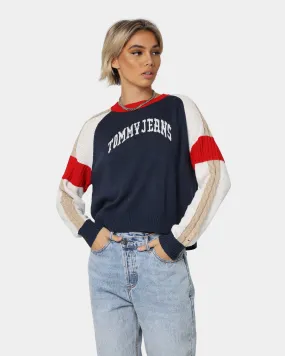 Tommy Jeans Women's Logo Sweater Deep Crimson