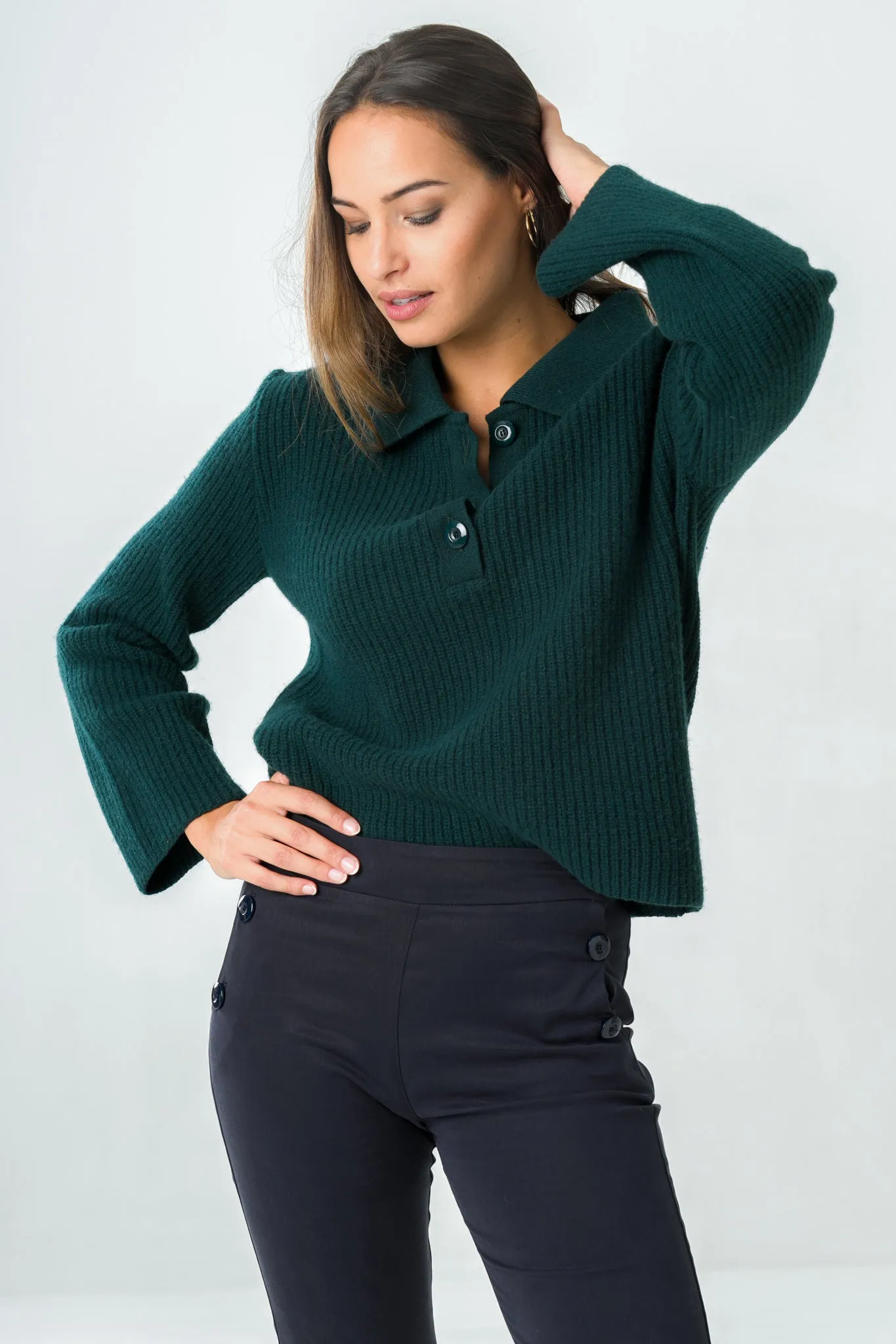 Torreya Merino Sweater Dark Green