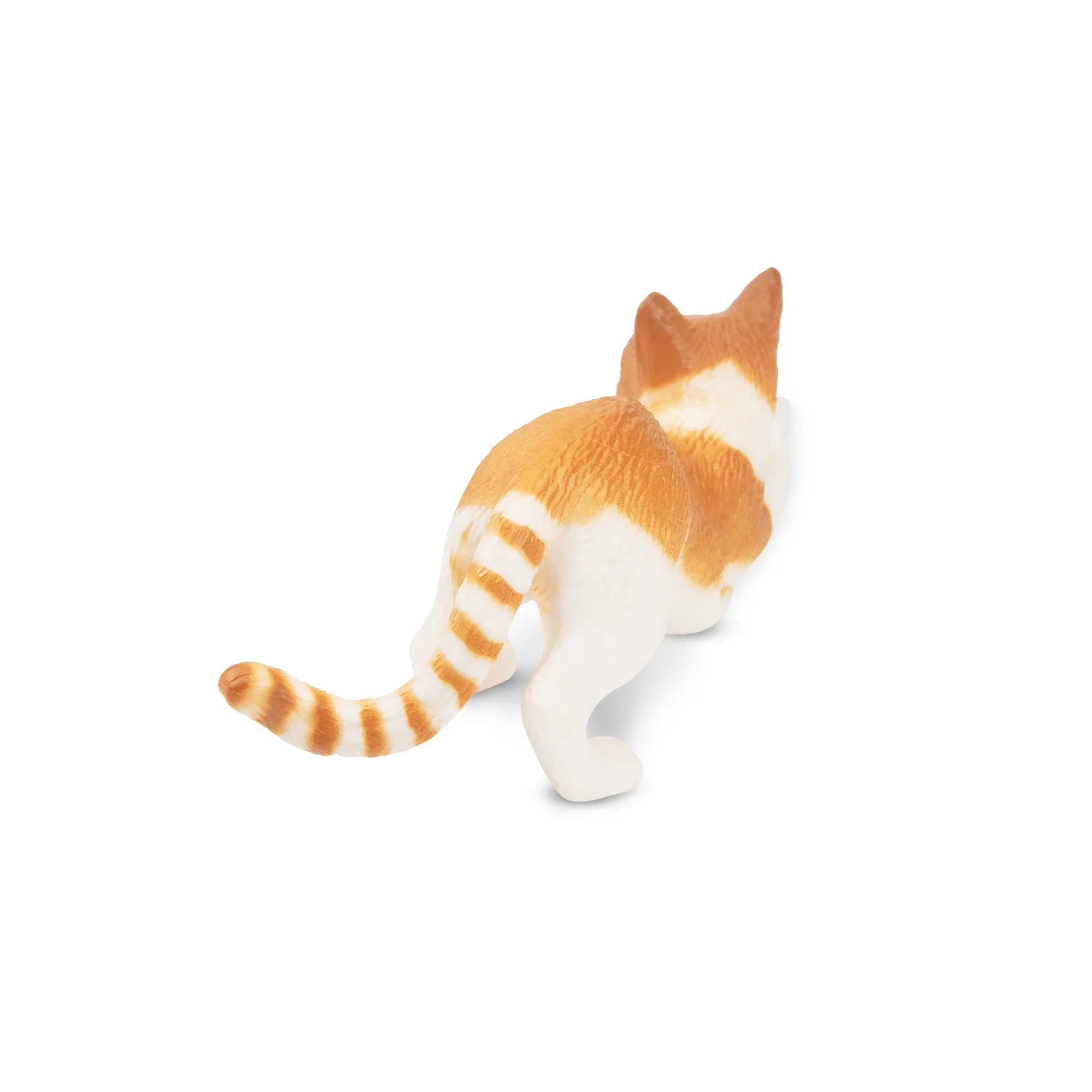 Toymany Mini Stretching Ginger and White Cat Figurine Toy