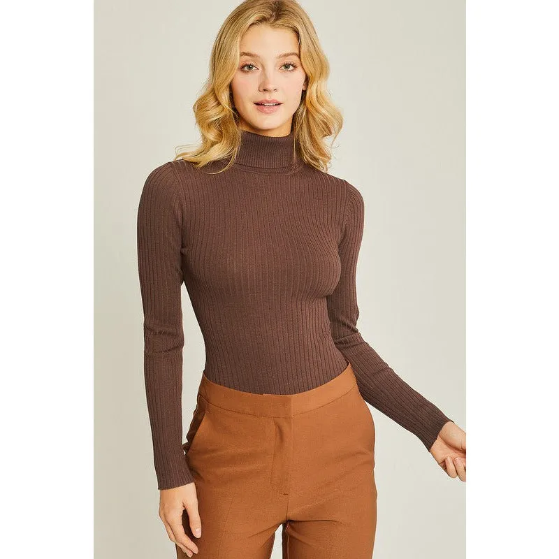 Turtle Neck Fine Yarn Bodysuit