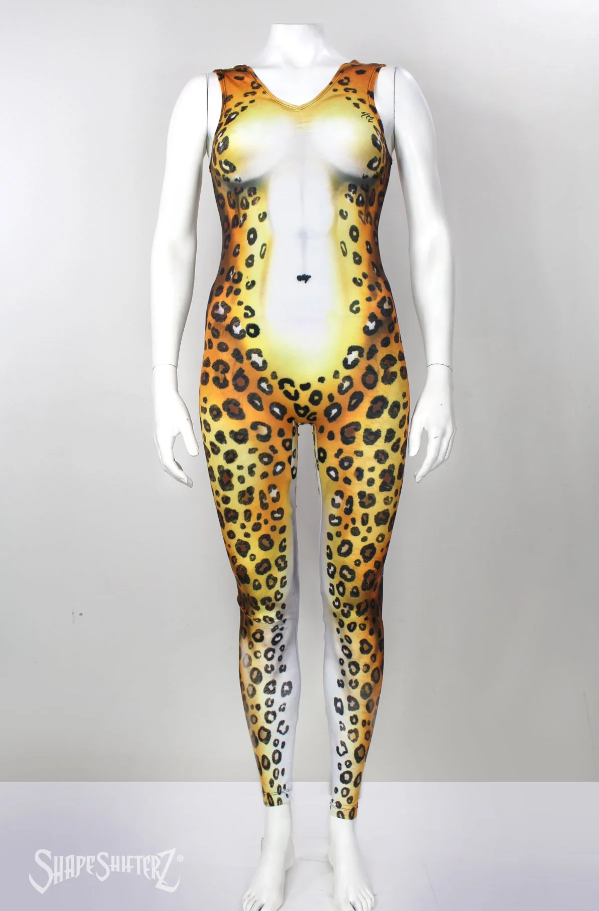 Ultra Quality Leopard Bodysuit - Sleeveless Cosplay & Dance Costume