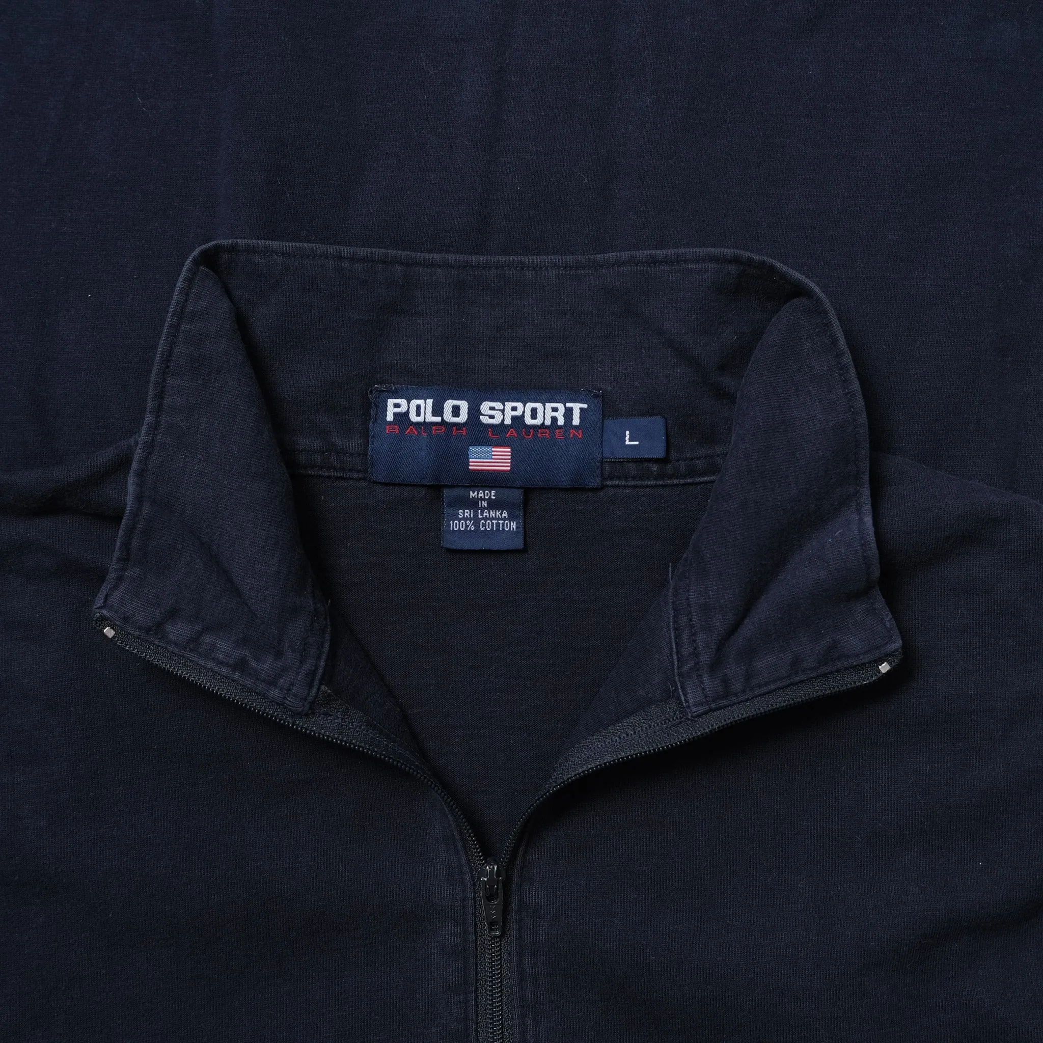 Vintag Polo Sport Q-Zip Sweater Large