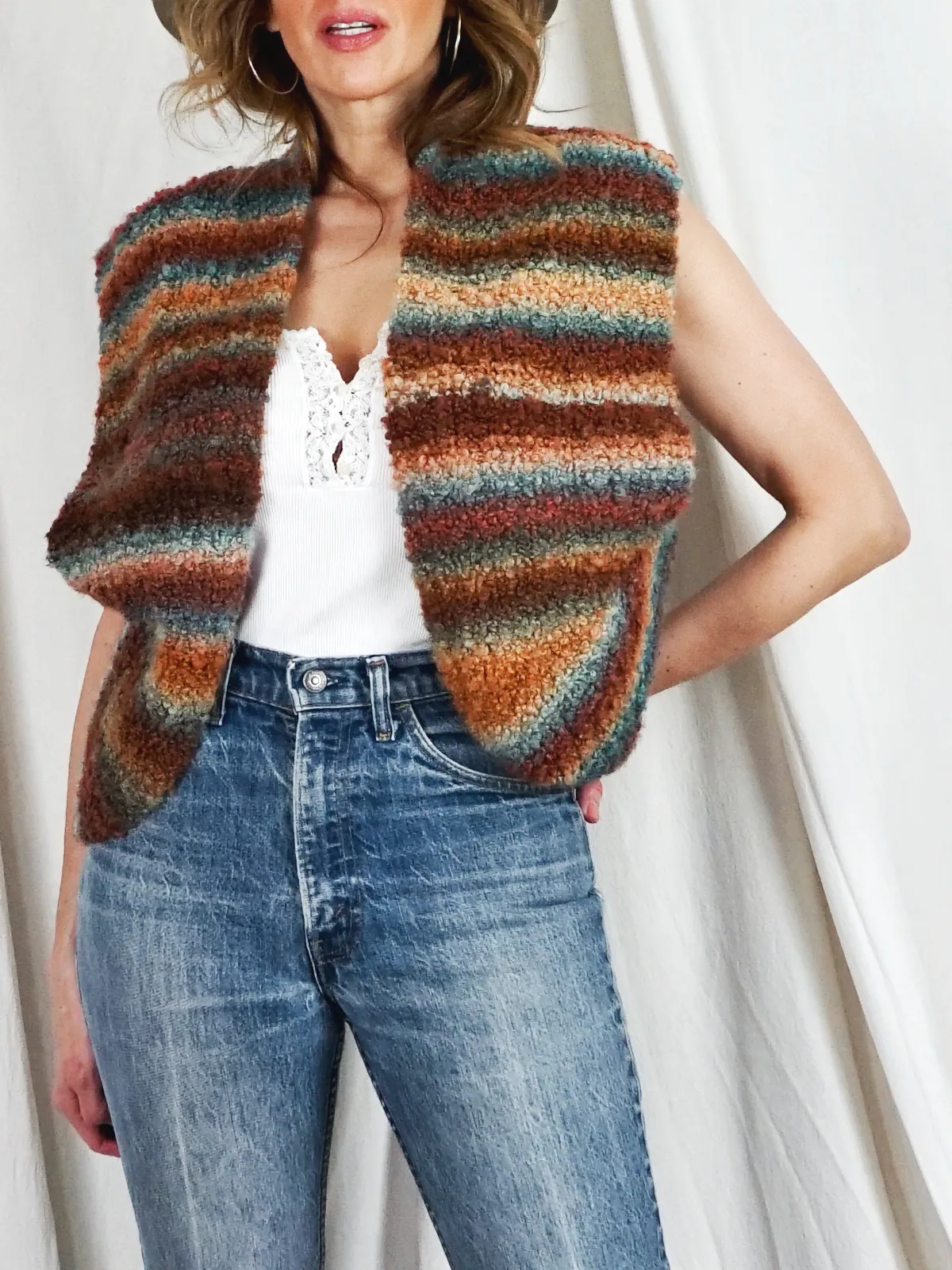 Vintage Desert Sunset Blanket Vest