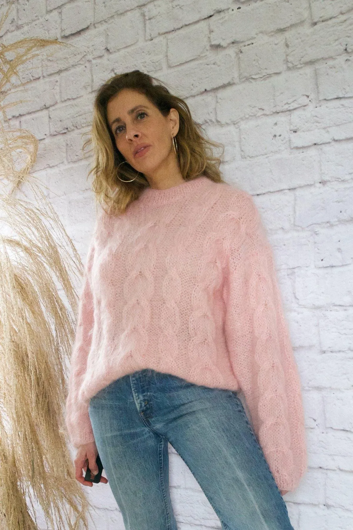 Vintage Pink Fluffy Mohair Sweater