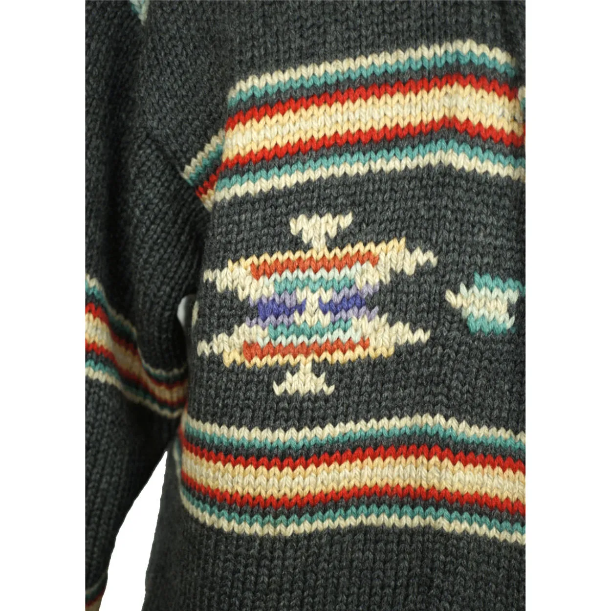 Vintage Ralph Lauren Southwestern Coat Sweater Serape Indian Blanket USA Mens L